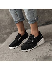 Women's Casual Solid Color Rhinestone Velcro Sneakers