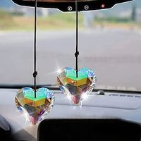 1pc, Lighting Pendant, Crystal Sun Catcher Rainbow Prism Light Catcher Heart Crystal Pendant Window Hanging Wind Chime Car Charm Garden Home Decoration Lightinthebox - thumbnail