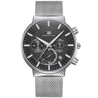Kenneth Scott Men's Multi Function Black Dial Watch - K22133-SMSB