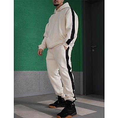 Men's Hoodie Tracksuit Sweatsuit Jogging Suits Beige Hooded Color Block 2 Piece Sports Outdoor Daily Holiday Streetwear Cool Casual Spring Fall Clothing Apparel Hoodies Sweatshirts miniinthebox Men's Hoodie Tracksuit Sweatsuit Jogging Suits Beige Hooded Color Block 2 Piece Sports Outdoor Daily Holiday Streetwear Cool Casual Spring Fall Clothing Apparel Hoodies Sweatshirts miniinthebox