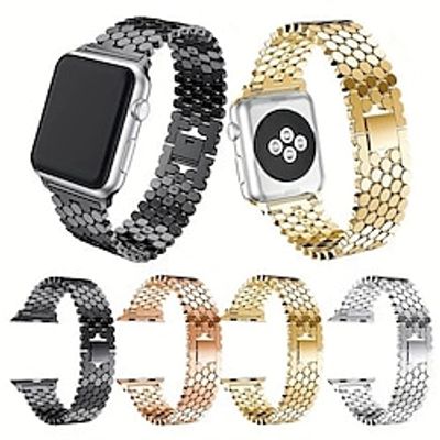 Compatible with Apple Watch band 38mm 40mm 41mm 42mm 44mm 45mm 49mm Glitter Women Men Alloy Strap Replacement Wristband for iwatch Series Ultra 8 7 SE 6 5 4 3 2 1 miniinthebox