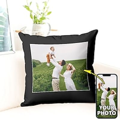 1pc Custom Pillow Cover Add your Image Personalized Photo Design Picture Fashion Casual Pillowcase Cushion Cover Black Background Lightinthebox
