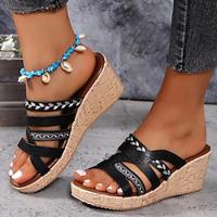 Women's Sandals Platform Sandals Comfort Shoes Office Club Buckle Sequin Platform Hidden Heel Peep Toe Punk Cute Walking Polyester Faux Suede Buckle Black White Brown Lightinthebox