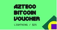 Azteco Bitcoin Crypto Voucher - Lightning - USD 25 (E-mail Delivery)