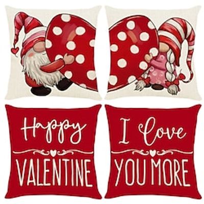 1PC Valentine's Day Double Side Pillow Cover Soft Decorative Square Cushion Case Pillowcase for Bedroom Livingroom Sofa Couch Chair Lightinthebox