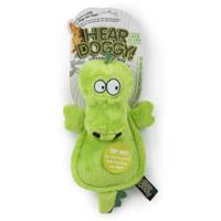 Hear Doggy Flattie Gator With Chew Guard Technology And Silent Squeak Technology Plush Dog Toy