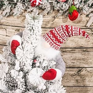 Christmas Tree Topper Gnome Hugger Christmas Tree Decorations Christmas Decoration Seasonal Festival Christmas Ornaments Xmas Holiday Winter Wonderland Party Supplies Home Decor miniinthebox