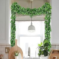 3Pcs Artificial Plants 2.2M Leaf Simulation Creeper Rattan,Fake Flowers For Wedding Arch Garden Wall Home Party Hotel Office Arrangement Decoration miniinthebox - thumbnail