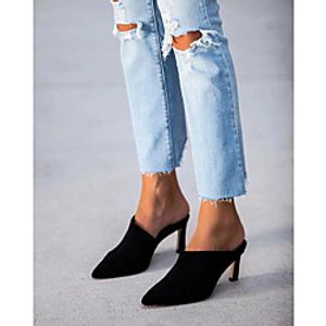 Women's Heels High Heel Pointed Toe Suede Solid Colored Black Burgundy Blue Lightinthebox