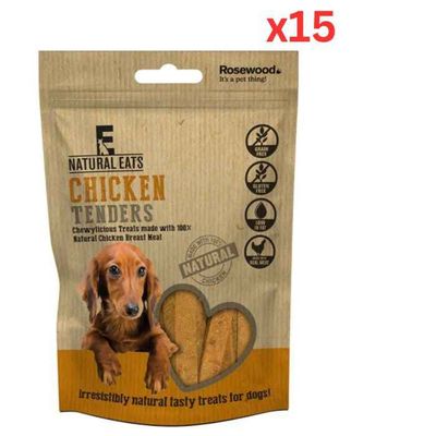 Rosewood Natural Eats Chicken Tenders Dog Treats (80g x 15)