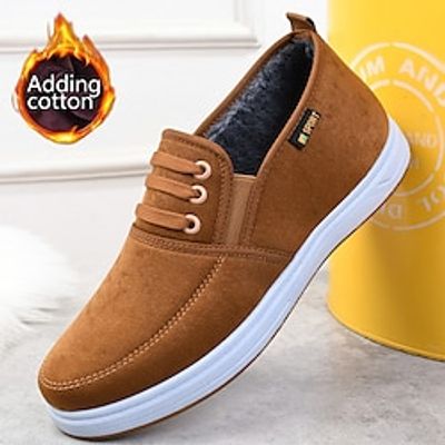 Men's Casual Shoes Winter Shoes Fleece lined Casual Outdoor Daily Cloth Warm Breathable Comfortable Loafer Black Coffee Color Block Fall Winter miniinthebox Men's Casual Shoes Winter Shoes Fleece lined Casual Outdoor Daily Cloth Warm Breathable Comfortable Loafer Black Coffee Color Block Fall Winter miniinthebox