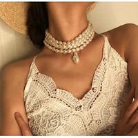 Pearl Necklace Pearl Women's Cute Artistic Classic Wedding Drops Necklace For Wedding Party Lightinthebox