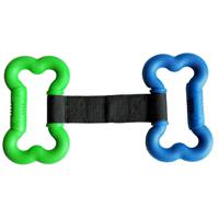 Miss Bear Colorful Two Chain Rubber Dog Chew Toy - Medium Dogs - thumbnail