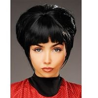 Womens Star Trek Style Black Beehive Uhura Wig Lightinthebox - thumbnail
