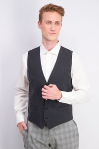 Mens Regular Fit Plain Vest  Black