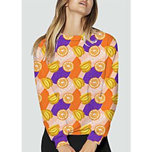 Women's Sweatshirt Pullover Graphic Fruit Print Daily Sports 3D Print Active Streetwear Hoodies Sweatshirts  Yellow miniinthebox
