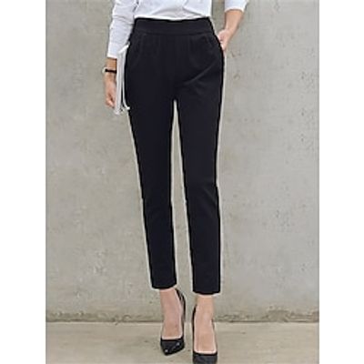 Women's Dress Pants Cropped Pants Ankle-Length Fashion Streetwear Work Street Black S M Fall Winter Lightinthebox