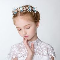 1pcs Kids  Toddler Girls' Wreath Head Flower Beautiful Handmade Children's Hair Accessories Photo Headdress Wedding Mori Girl Korean Flower Girl Accessories Lightinthebox - thumbnail