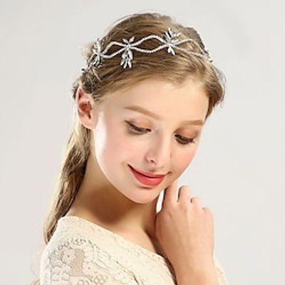 Crown Tiaras Headbands Headpiece Rhinestone Alloy Wedding Cocktail Luxury Retro With Rhinestone Crystals Headpiece Headwear Lightinthebox