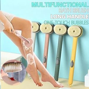Long Handle Liquid Bath Brush Back Body Bath Shower Sponge Exfoliating Scrub Skin Massager Exfoliation Bathroom Brush miniinthebox
