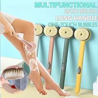 Long Handle Liquid Bath Brush Back Body Bath Shower Sponge Exfoliating Scrub Skin Massager Exfoliation Bathroom Brush miniinthebox - thumbnail