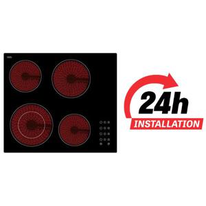 Midea Built-In Ceramic Electric Hob | 7000 W | 4 Burner | 59 x 52 cm | Minimum 1-Year Manufacturer Warranty | MC-HF645