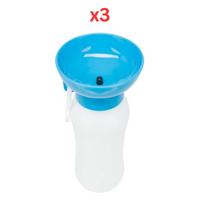 Trixie Bottle With Drinking Bowl For Dogs - Blue 550ml (Pack Of 3)