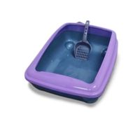 Cado Pet Open Cat Toilet With Scoop-large Purple - 39X50X17cm