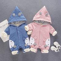 Striped Baby Warm Romper