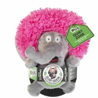Godog Silent Squeak Crazy Hairs Elephant With Chew Guard Technology Durable Plush Dog Toy Small