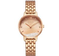 Ecstacy Women's Analog Rose Gold Sunray Dial Watch - E23505-RBKK