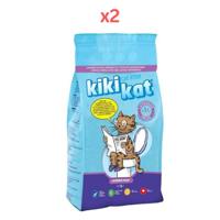 Kiki Kat White Bentonite Clumping Cat Litter Lavender 5L (4.35 Kg) (Pack of 2)