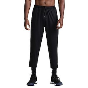 Men's Sweatpants Trousers Cropped Pants Casual Pants Pocket Drawstring Elastic Waist Plain Comfort Breathable Casual Daily Holiday Sports Stylish Black Micro-elastic Lightinthebox