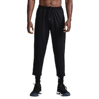 Men's Sweatpants Trousers Cropped Pants Casual Pants Pocket Drawstring Elastic Waist Plain Comfort Breathable Casual Daily Holiday Sports Stylish Black Micro-elastic Lightinthebox - thumbnail