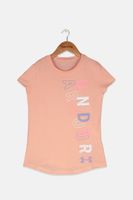 Kids Girls Live Graphic Wordmark Tee  Peach - thumbnail