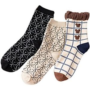 Fashion Comfort Women's Socks Solid Colored Casual Socks Warm Office / Career Black 1 2 Pairs miniinthebox