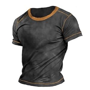 Men's T shirt Tee Plain  Solid Crew Neck Street Vacation Short Sleeves Clothing Apparel Basic Designer Modern Contemporary Lightinthebox