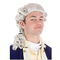American Colonial Powdered Wig for Men Carnival Wigs Lightinthebox - thumbnail
