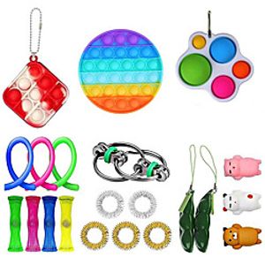 21 pcs  Sensory Fidget Toys Bundle-DNA Squeeze Soybean Stress Relief Balls with Fidget Hand Toys for Anxiety Kids  Adults-Calming Toys for ADHD Autism Anxiety Lightinthebox