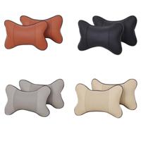 Nisi 1pcs Universal Car Neck Pillows PVC Leather Breathable Mesh Auto Car Neck Rest Headrest Cushion Pillow Car Interior Accessories