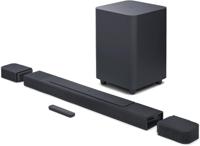 JBL Bar 1000 7.1.4 Channel Soundbar with Detachable Speakers, Dolby Atmos Surround, DTS:X + MultiBeam, PureVoice Tech, 880W Output, Built-In WiFi, Voice Assistant, 3D Sound - Black