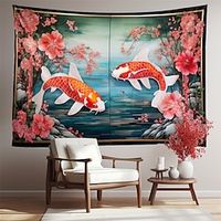 Chinese New Year Carps Hanging Tapestry Wall Art Large Tapestry Mural Decor Photograph Backdrop Blanket Curtain Home Bedroom Living Room Decoration Lightinthebox - thumbnail