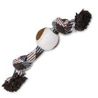 Vadigran Cotton Rope 2 Knots Tennisball Brown 30Cm