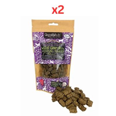 Green & Wilds Wild Garden Herbal Bakes Treats for Dogs 130G (Pack of 2)