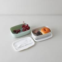 Solid Layered Lunch Box with Cutlery