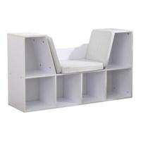 Kidkraft Bookcase with Reading Nook White - thumbnail