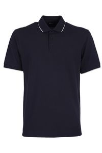 Blue Cotton Polo Shirt