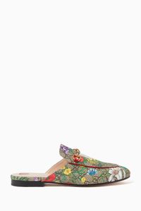 Princetown GG Flora Canvas Slippers