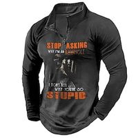 Men's Zip Up Sweatshirt Pullover Black Half Zip Skull Letter Graphic Prints Zipper Print Daily Sports 3D Print Basic Designer Casual Spring   Fall Clothing Apparel Hoodies Sweatshirts  Long Sleeve miniinthebox - thumbnail