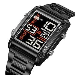 SKMEI Men Digital Watch Fashion Casual Wristwatch Luminous Stopwatch Alarm Clock Countdown Steel Watch Lightinthebox